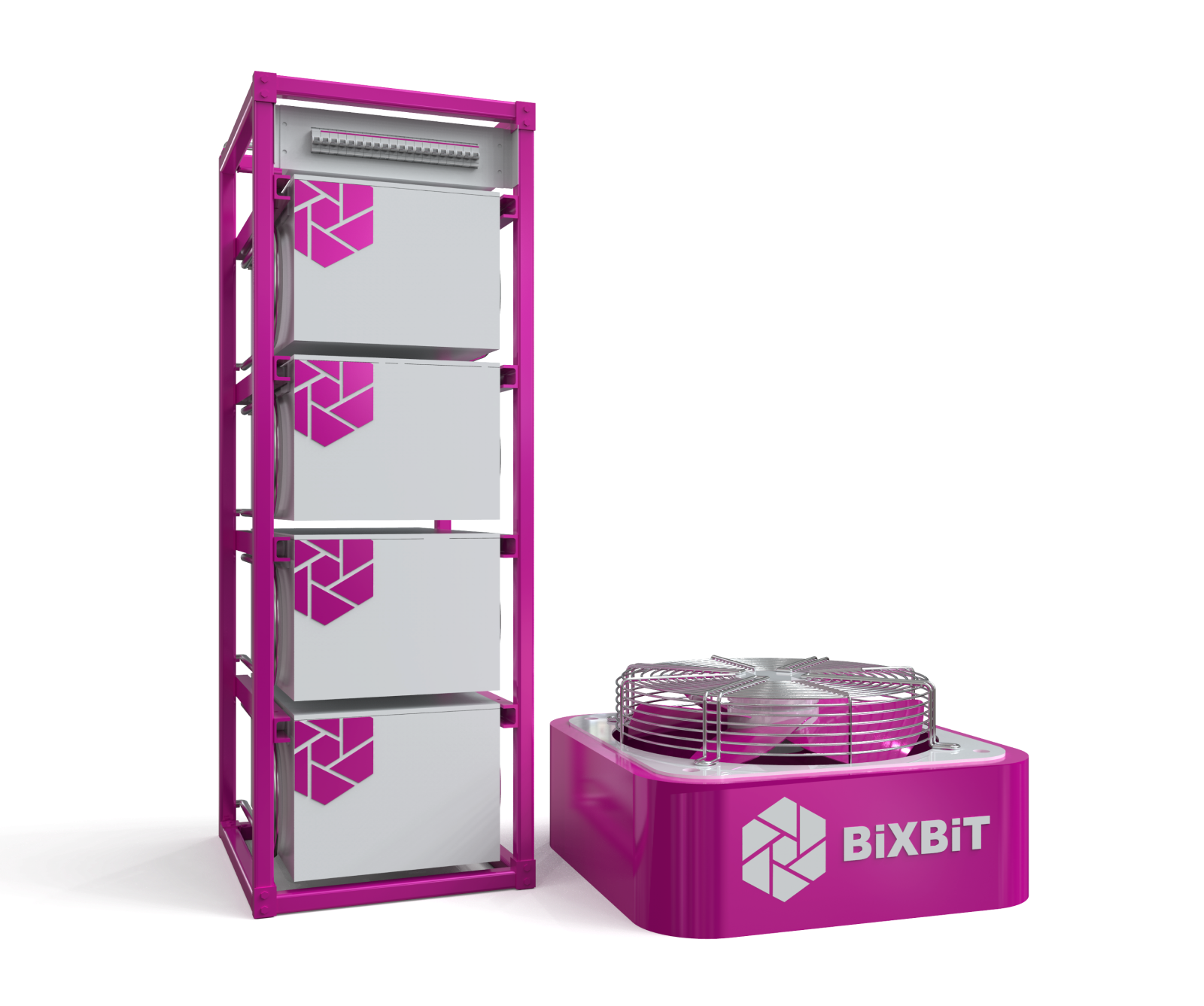 BiXBiT 12'li Immersion Rafı (Şebeke Suyu) ASIC mining cihazı